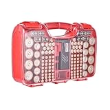 Grande capacité et tri clair : boîte à piles utilisable des deux côtés pour 180 piles (78 AA, 64 AAA, 8 x 9 V, 10 C, 8 D, 12 piles plates), compartiments transparents pour chaque taille de batterie. Idéal pour la maison, l'atelier ou l'équipement de camping