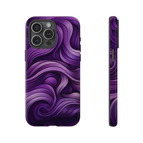 Coque iPhone 15 Pro Max motif vague violette brillante pour sublimer vos tenues