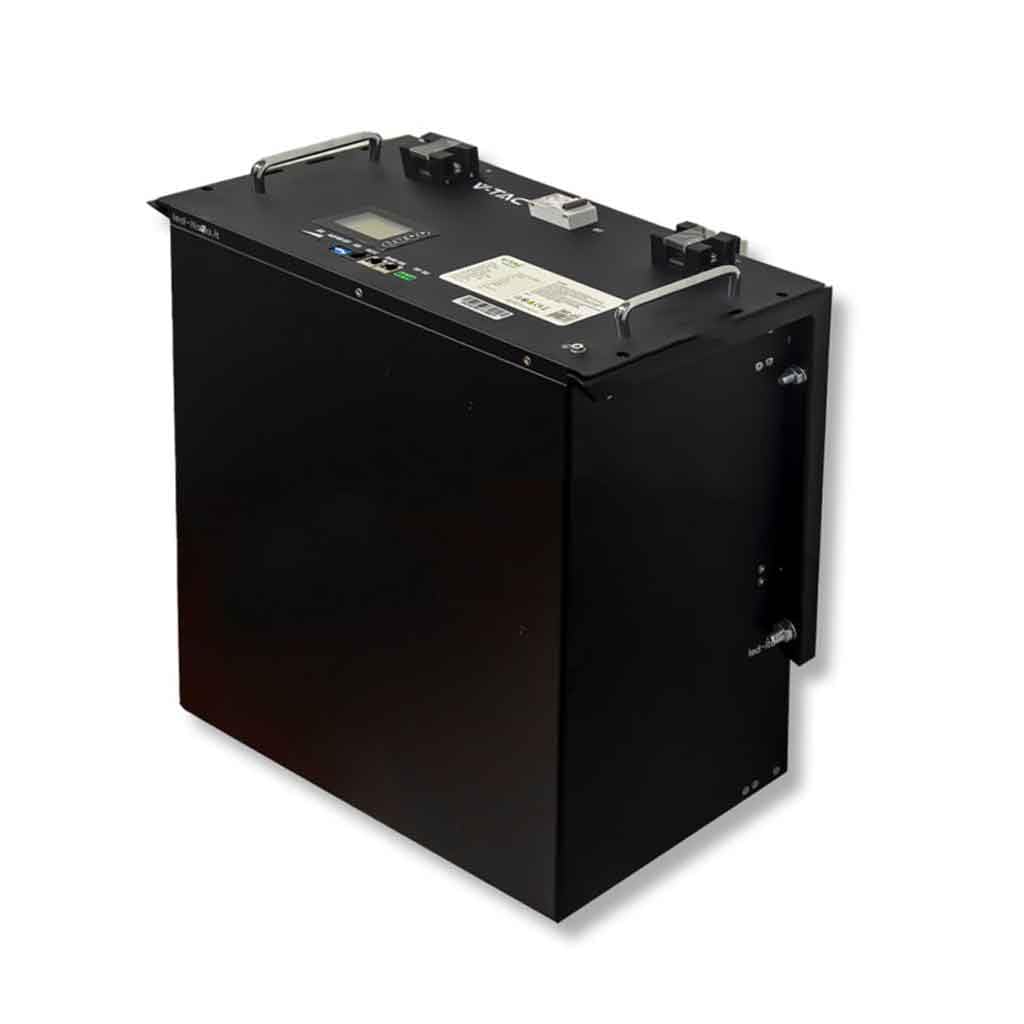 Batteria di Accumulo 9.6kWh al Litio-Ferro-Fosfato LiFePO4 BMS Integrato Incluse Staffe per Ancoraggio a Muro per Inverter Fotovoltaici CEI 0-21 48V 200Ah