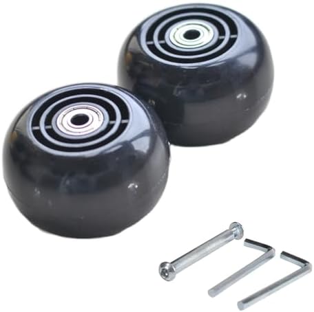 2-Pack 80mm Scooter Rear Wheels 80mm Scooter Replacement Wheel with Bearings for Kick Push Scooters (Black)