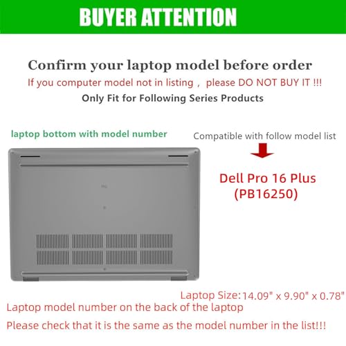Funda para Laptop Dell Pro 16 Plus PU Cuero Negro miniatura 2
