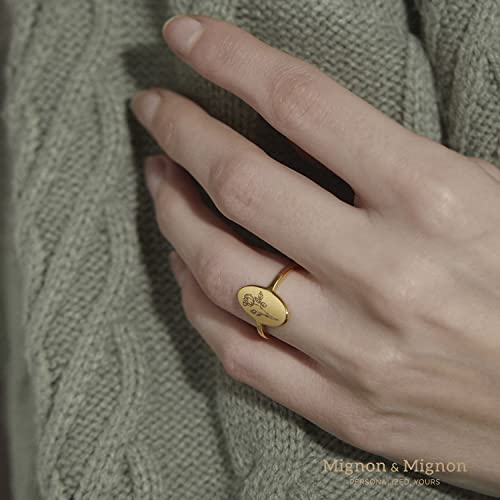 Birth Month Flower Personalized Engraved Ring Best Gift For Her Custom Jewelry Best Friends Mothers Day Gift Gold Ring - Or-Fl #TOP4