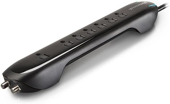 360 Electrical 360322 Agent Surge Protector with 7 Outlets, 1 Adapter Spaced, 6' Cord, Coax