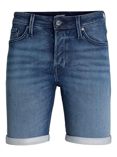 JACK & JONES Male Jeansshorts Rick Icon GE 003 Indigo Knit SBlue Denim – Ansicht 1
