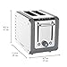 Dualit Architect 2 Slice Toaster Stainless Steel with Trim Extra-Wide Slots, Peek and Pop Function, Patented Ideal Toast Technology - Matching Kettle and Sandwich Cage Available, 26526, Grey