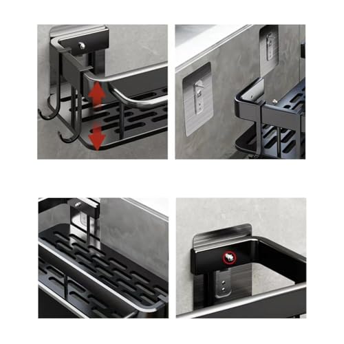 Image of CLUB BOLLYWOOD Kitchen Sink Organizer Rustproof Non Slip Drain Basket Sink Rack for Counter Black| Kitchen, Dining & Bar | Racks & Holders| Racks & Holders|1 Sink Organizer
