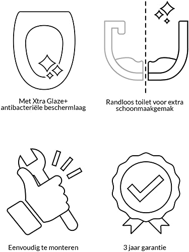 Ben Segno Wand-WC Xtra glaze+ Free flush Zementgrau – Bild 8