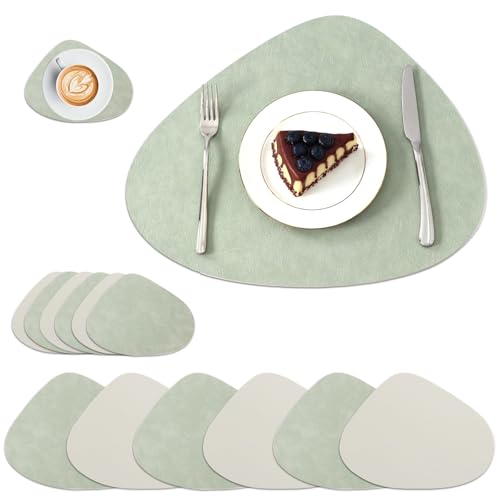 Manteles Individuales y Posavasos Lavables Juego De 12 6 Salvaman...