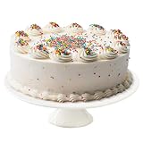BPFY 12 Inch Round White Ceramic Cake Stand, Decorative Cupcake Stand, Dessert Display Plates for Snacks and Cookies, Baby Shower, Birthday, Wedding Party Decor