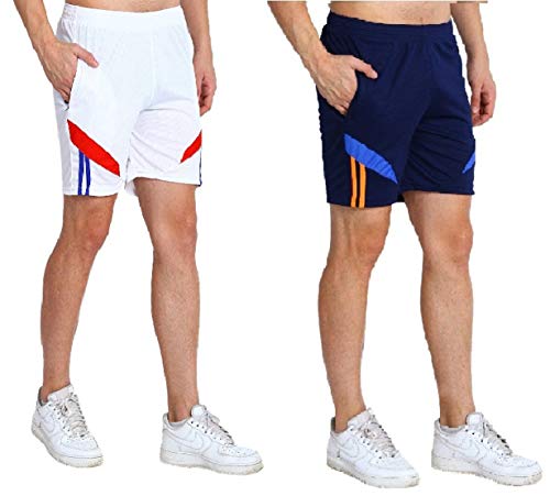 Image of Dia Dia Men's Athletic Shorts, Quick Dry Lightweight Sports Shorts with Zipper Pockets, Drawstring Waist, Breathable Honeycomb Fabric, Ideal for Gym, Workout, Running