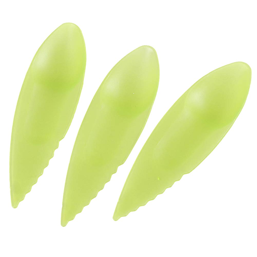 Zonster Color Ramdon Plastic Bladed Food Peeler, Kiwi Fruit Spoon Peeler Cutter, Kitchen Accessories, 3 Pcs, Random Color
