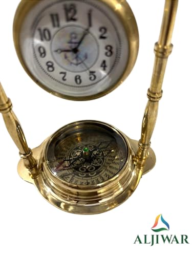 Reloj de escritorio de latón para transformar espacios de trabajo sobrios 3