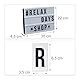 Relaxdays Light Box, Leuchtbox Set mit 85 Zeichen, Buchstaben, LED Leuchtschild, HxBxT: 22 x 30 x 4,3 cm, weiß/schwarz
