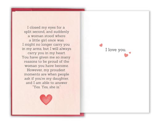 Bablira Poem Birthday Card for Adult Daughter, Daughter I Love You Card