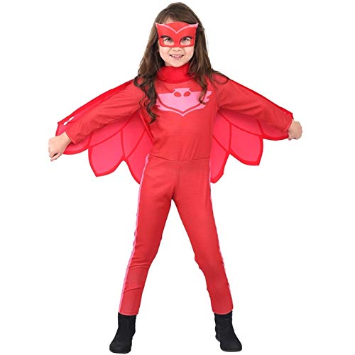 Fantasia PJ Masks Corujita Amaya Infantil Longa Com Máscara e Asa Disney G 9-12