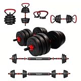Barra Anilha Halter Kettlebell Kit Musculação Completo - 40kg