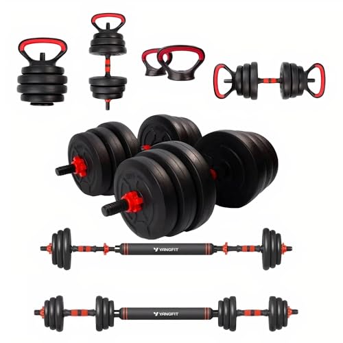 Barra Anilha Halter Kettlebell Kit Musculação Completo - 40kg
