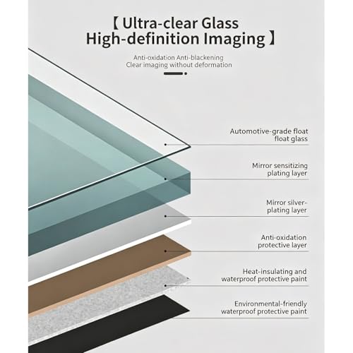 Miroir salle de bain éclairage rustique LED à intensité variable - 6
