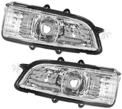Turn Signal For VOLVO, S80 S80L S40 S60 C70 C30 Car Rearview Side Mirror Turn Signal Lamp Indicator Lamp Without Bulb 31111090(left) Side Mirror Indicator Light(BLACK Right)