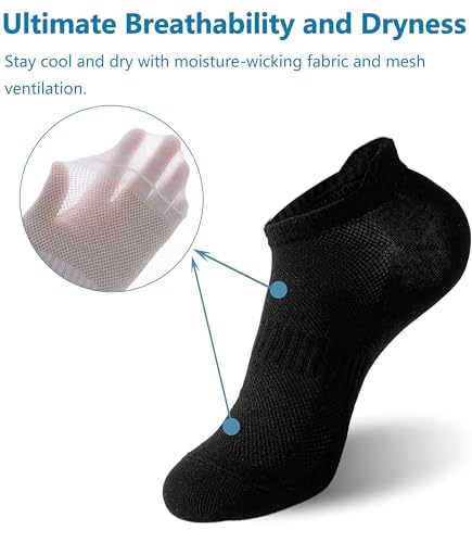 4-Pack Women’s Ankle Socks, Low-Cut Athletic Running Socks, No-Show Sports for Everyday Wear2