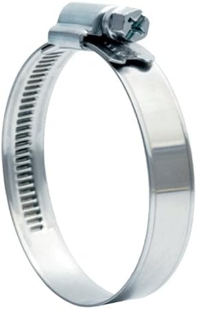 Hose Clamps W4 Stainless Steel 80-100 mm Band Width 12 mm Galvanised Worm Thread Pack of 10