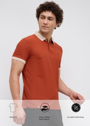Image of Nostrum Mary Half Sleeve Polo T-Shirt with Two-Tone Collar, Stylish T Shirt for Men, Polo Tshirts for Men, Cotton T Shirt for Man, Casual Tshirt for Mens Boys