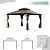 Domi 10x12 Outdoor Gazebo, Hardtop Gazebo with Aluminum Frame, Heavy Duty Pavilion Gazebo for Patio Deck Backyard, Curtain and Netting Included, Dark Brown