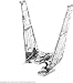 Produktbild Fascinations Metal Earth MMS266 - 502659, Star Wars Kylo Ren's Command Shuttle, Konstruktionsspielzeug, 2 Metallplatinen, ab 14 Jahren