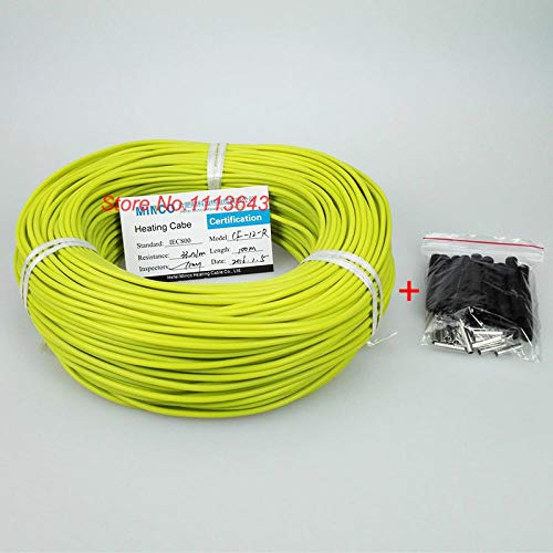 12K neues Heizkabelsystem aus 3 mm Silikon-Kohlefaser-Heizdraht Elektrische Hotline für Fußbodenheizung 100 m rot