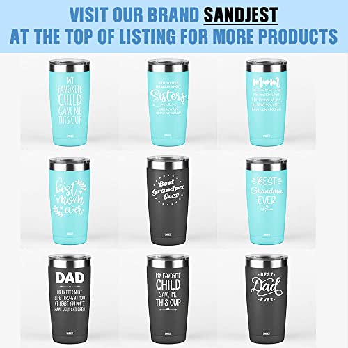 Sandjest Dad Tumbler Gifts For Dad From Daughter Son - 20Oz Stainless Steel Double-Walled Insulated No Matter What Ugly Children Travel Mug Christmas, Birthday, Father's Day Gift Set With Lid & Straw #TOP6