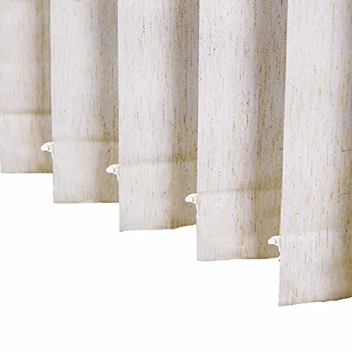 100% Blackout Vertical Window Shades, 3.5Inch Slat Fabric Thermal Insulated Energy Saving Uv Protection Decoration Vertical Window Blinds #TOP7