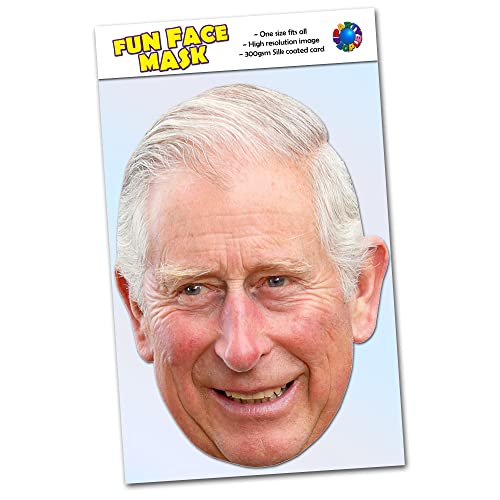 Party People 1 x King Charles III - Celebrity Face Mask - Ready To Wear - King C