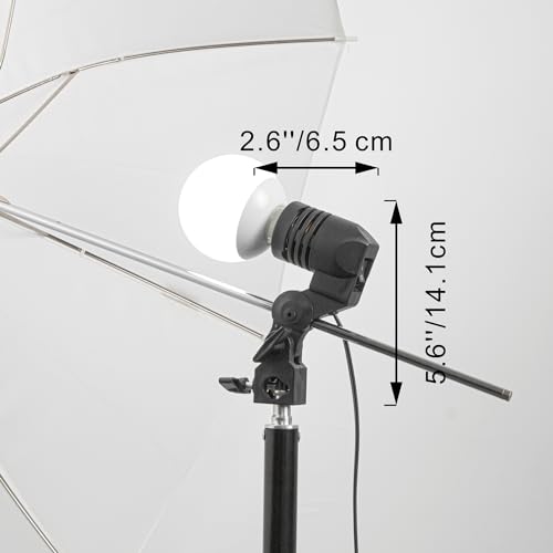 SKIVTGLAMP Inexpensive Studio Lighting Extended Cable 15 feet Plug-in Cord Light Stand Mount for Tripod Fill Lights Articulating ArmUmbrella Diffuser Virtual Backgrounds Photography Studio