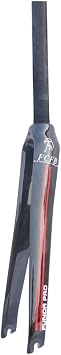 Carbon Fiber Rigid Fork 700C Road Bike Fork V/C Brake 1-1/8 Straight Threadless Quick Release Front Fork700c Red