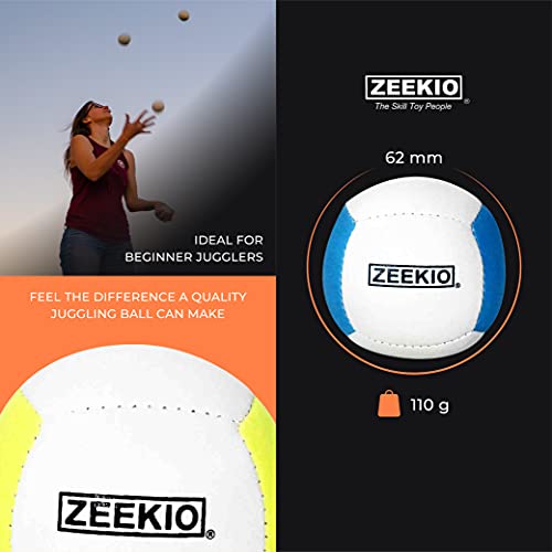 Zeekio Lunar Juggling Balls - [Set Of 3], Professional Uv Reactive, 6-Panel Balls, Synthetic Leather, Millet Filled, 110G Each, Solid Pink #TOP2