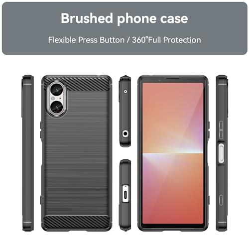 TINGYR Case for Sony Xperia 5 V, Ultra Slim Flexible TPU Shock Absorption, Anti-Scratch, Premium Flexible Rubber Cover - Image 2