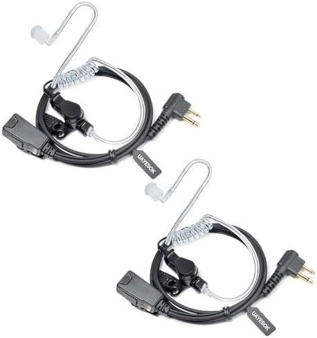 Two-Way Radios Earpiece, SANZUCO 3.5mm 2 Pin Covert Air Acoustic Tube Radio Headset - View #13