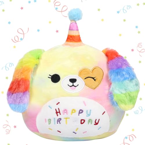 Happy Birthday Stuffed Animal, 25 cm Cumpleaños Arco Iris Perro Peluche Arco Iris Perros Peluche Lindos Juguetes de Peluche Feliz Cumpleaños Felpa Animal Felpa, Regalos de Cumpleaños para Niñas Niños Happy Birthday Stuffed Animal, 25 cm Cumpleaños Arco Iris Perro Peluche Arco Iris Perros Peluche Lindos Juguetes de Peluche Feliz Cumpleaños Felpa Animal Felpa, Regalos de Cumpleaños para Niñas Niños
