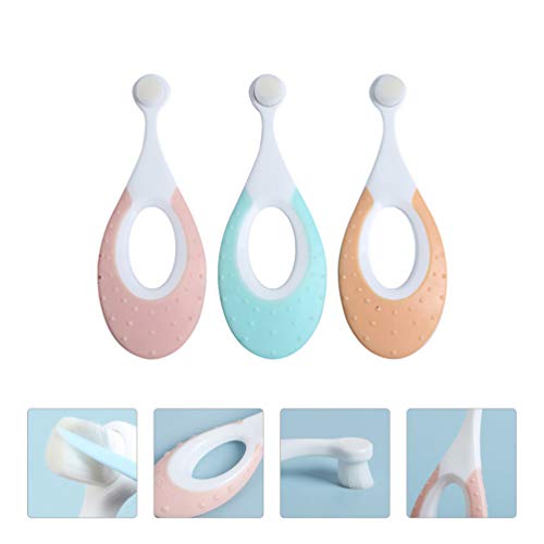 ULTECHNOVO Idade 1 Para 6 3Pcs Primeira Escova de Dentes Do Bebê Anos de Idade Proteção Escova De De