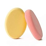 Oval Puff 2 Packs Skin Tone and Pink Make-up Egg Air Cushion Puff Beauty Egg Foundation Sponge Professional Makeup Sponge Wet and Dry