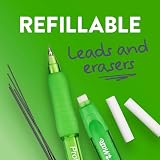 Paper Mate Profile Mech Mechanical Pencils, 0.7mm #2 Pencil Lead, Comfort Grip, Assorted Barrel Colors, 8 Count - Office Supplies