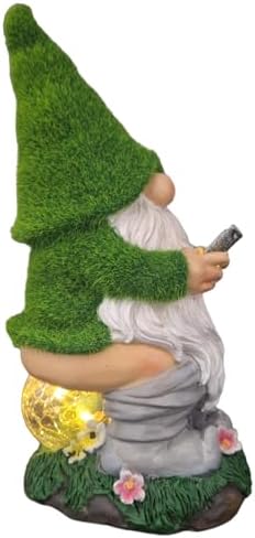 Gartenzwerg Mit Solar LED - 25cm Lustiger Wichtel Für Garten & Balkon
