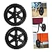 ULTECHNOVO 2pcs Industrial Caster Wheels Heavy Duty Wheel Casters for Shopping Cart Market Trolley Efficient Rolling and Convenient Installation