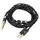 4,4 mm symmetrisches auf duales 2,5-mm-audiophiles Kabel, 8-adriges OCC-Kabel versilbert, kompatibel mit HE400S, HE-400i (2,5-mm-Steckerversion), HE560, HE-350, HE1000 Kopfhörer, HiFi-Upgrade (1,3 m)
