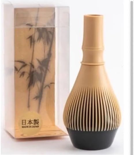 Fugetsu Matcha Whisk with Stand – 4.5" Japanese Chasen – Durable Resin, Dishwasher Safe – Smooth, Frothy Matcha – Made in Japan
