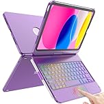 TQQ Touchpad Keyboard Case for iPad A16 11th Generation 2025 and 10th Generation 2022 (11/10.9 inch), Multi-Touch Precision Trackpad, 360° Rotatable, Thin & Light, Compatible with iPad 11/10 Gen