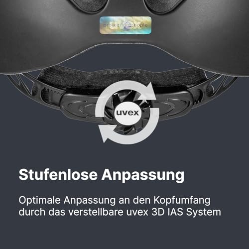 uvex exxential III - Leichter Unisex Reithelm - individuelle Größenanpassung - Black mat M-L