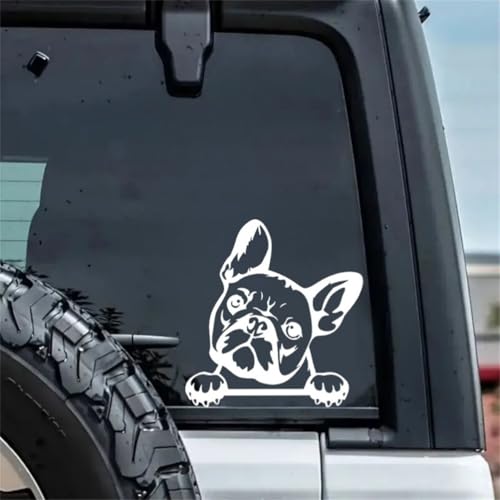 2PCS French Bulldog Vinyl Decal, 5.51"x5.91" Waterproof Car Stick...