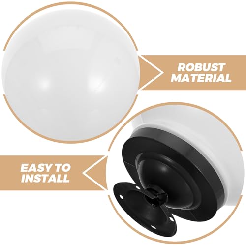 Globe lumineux extérieur blanc rond étanche pour éclairage applique de terrasse - 3