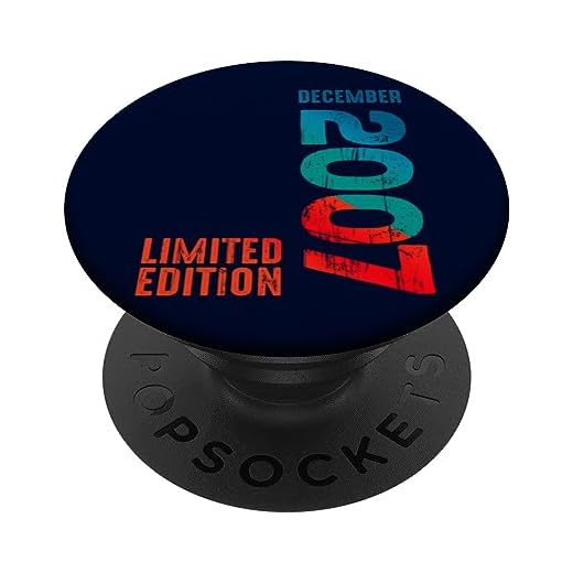 Edición limitada 2007 diciembre 2007 año 2007 retro 2007 PopSockets PopGrip Intercambiable